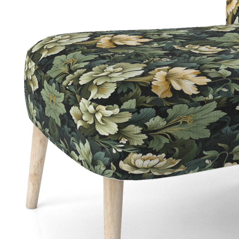 Victorian Stealth Flowers I - Chaise d'appoint rembourrée moderne et contemporaine