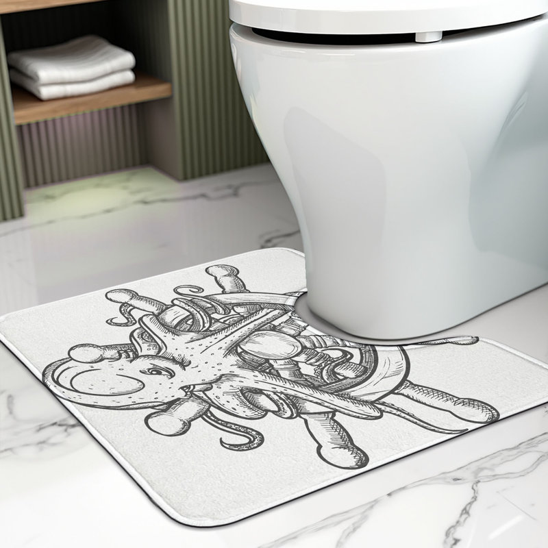 Tapis de salle de bain en U Octopus