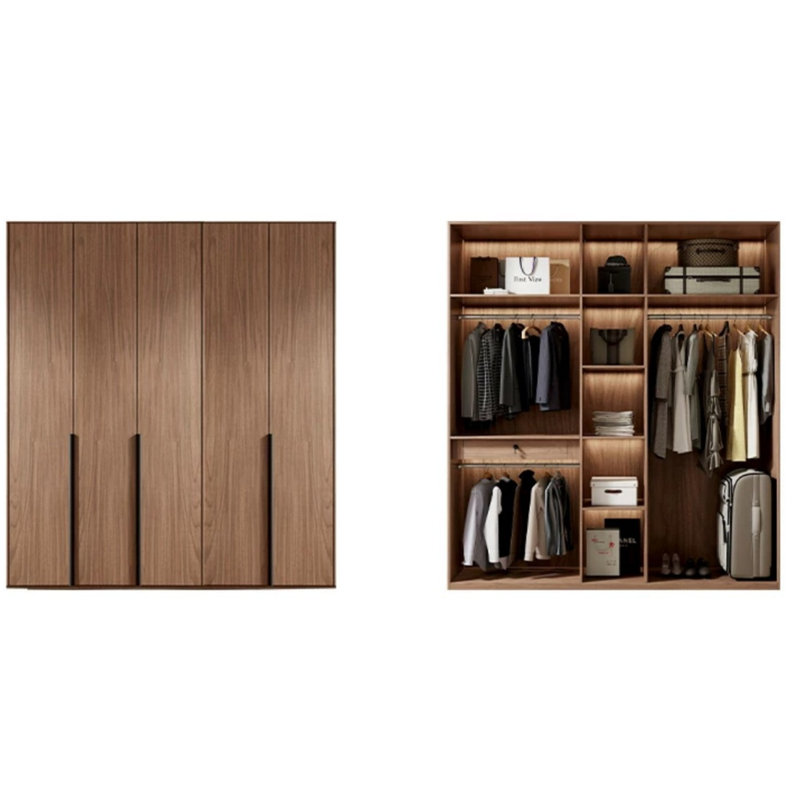 Armoire classique de couleur noyer simple, H 78,74 po x l 78,74 po x P 23,62 po