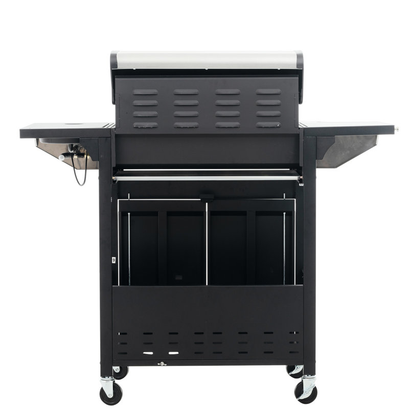 Barbecue au propane à 4 brûleurs avec brûleur latéral en acier inoxydable - 46 500 pour les célébrations de patio extérieur et créer de merveilleux souvenirs