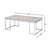 Rectangular Coffee Table With Metal Sled Base