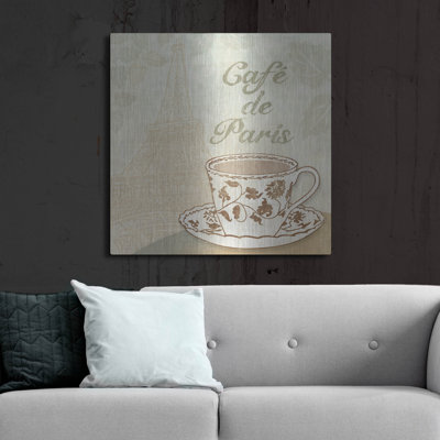  «Café de Paris» par Erin Clark, art mural en métal, 36 po x 36 po