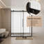 Porte de douche coulissante simple sans cadre l 60 po x H 72 po avec verre trempé transparent de 1/4 po d'épaisseur-129438400