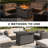 42'' Propane Fire Pit, 50,000 Btu Auto-ignition Gas Fire Pit Table W/ Lid & Lava Rocks
