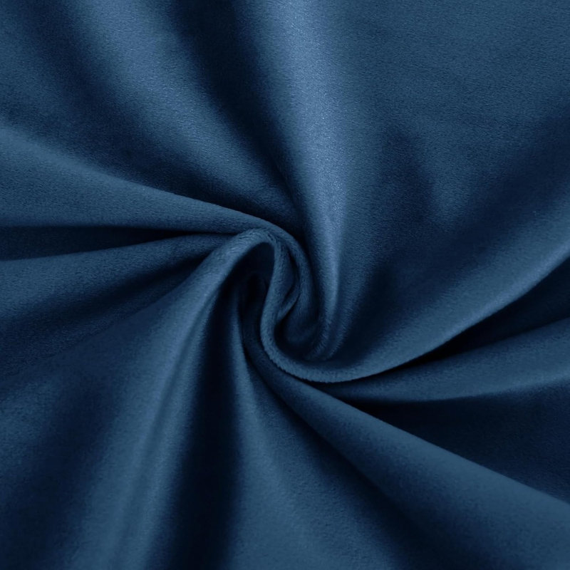 Velvet Curtains 96 Inches With Tiebacks - Elegant Room Darkening Bundleable Grommet Window Curtains Neutral Style Window Dressing For Bedroom/Living Room, W52 X L96, 2 Panels