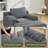 68" L X 48" W Oversized Chaise Lounge Chair Corduroy Upholstered Sleeper Sofa Bed With Wide Pillow Armrest - No Assembly Required-773898549