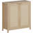 Rattan Sideboard Buffet Storage Cabinet, Console Table With Adjustable Shelves And Metal Handles-1865105923