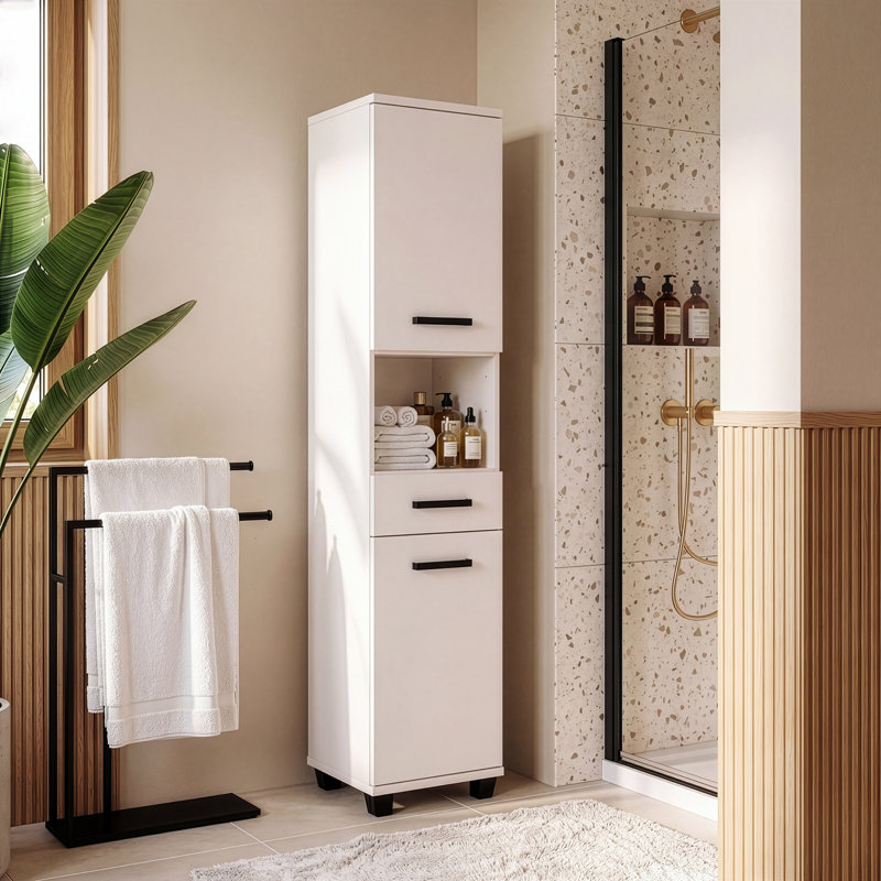 Veris Bathroom Cabinet, Artisan Oak/Sage Green