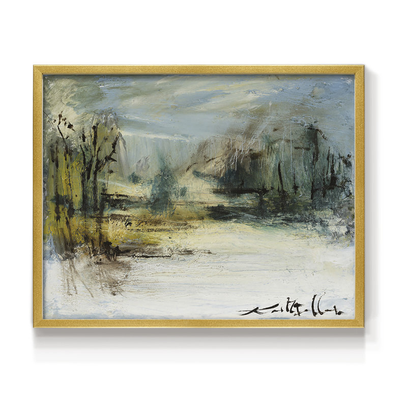 Wintery Horizon II -Framed Print - Restickable, 11" H x 14" W