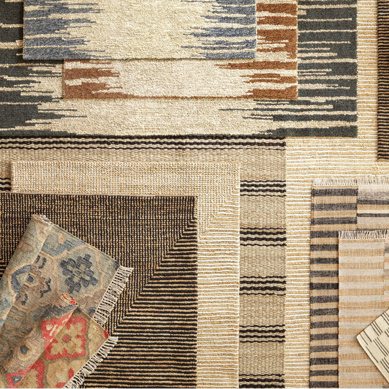 Tapis ivoire en jute tissé à la main Kelan, Rectangle 9 pi x 12 pi