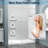 49"-54" W x 72" H Single Sliding Frameless Shower Door in Brushed Nickel with 1/4" (6mm) Clear Tempered Glass, Stainless Steel Frame, Large Handle-121553198