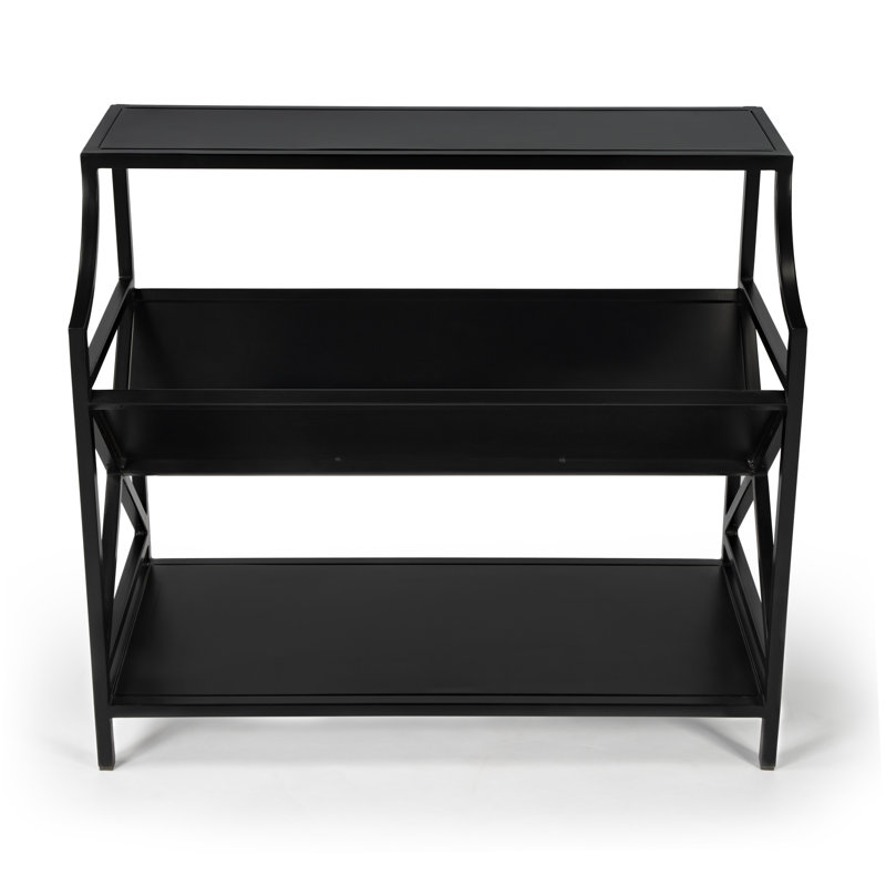 Keats Library 2 Tier 36"W Bookcase, Black