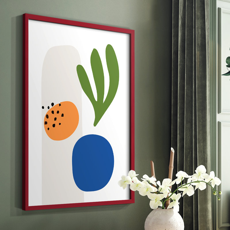 Matisse CCXCV, reproduction encadrée - bois massif, H 10 po x l 8 po, Rouge