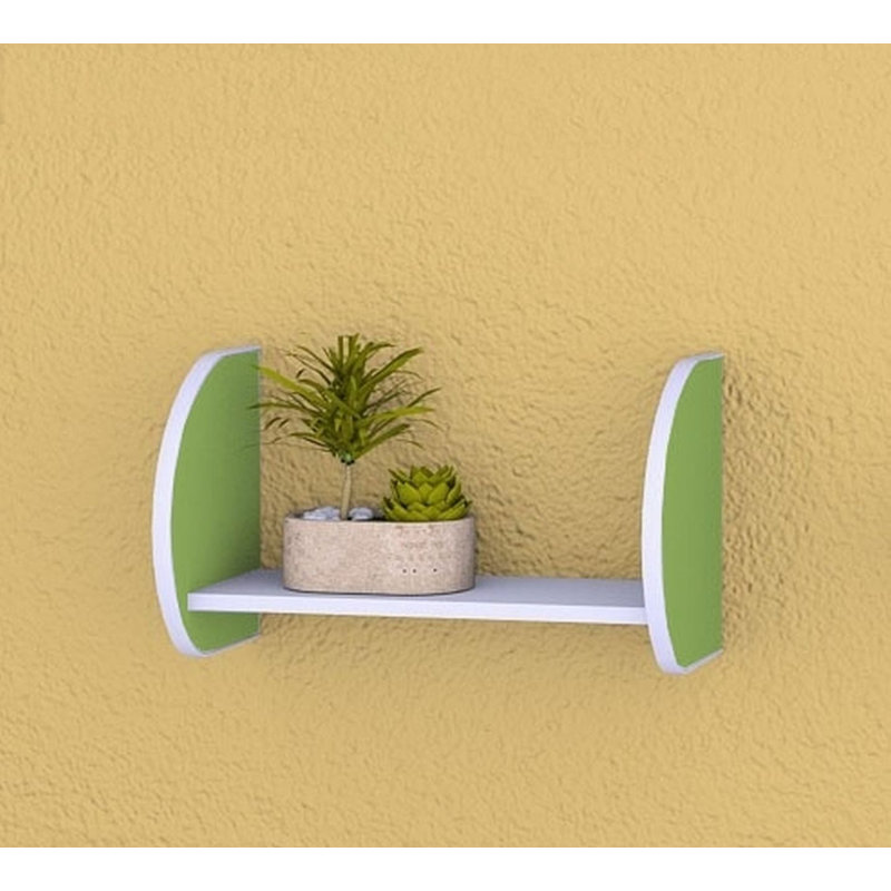 Arrin Floating Shelf, Green, 34cm H x 59cm W x 25cm D