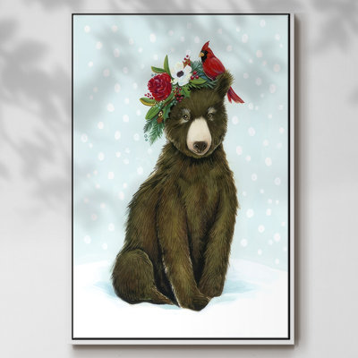 «Winter Woodland Creatures With Cardinals I», reproduction d'art sur toile