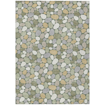 Machine Washable Indoor/Outdoor Chantille ACN2817 Geometric Rug