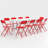Rectangular Bi-Fold Dining Table with 10 Folding Chairs Set for Picnic Event Indoor and Outdoor Use-1693180671-1693180670
