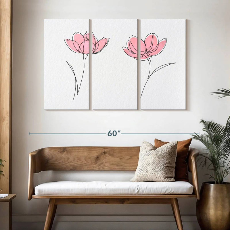 «Harnek Simple Lily Flowers», art numérique, H 32 po x l 50 po