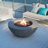 Humbert Bowl / Roca Outdoor Concrete Fire Pit 45,000 BTU - Includes Lava Rocks & PVC Cover-2082192383-2073045878-2073045873