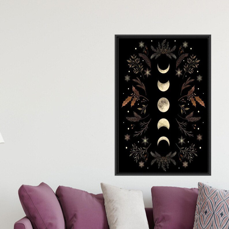 Print on Canvas, 25 cm H x 35 cm W, Black Floater Framed