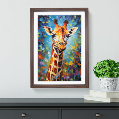 Giraffe Impressionism No.3 - Framed Print