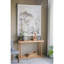 Console 48 po x 15 po x 32 po à 2 niveaux en bois naturel avec pieds fuselés sculptés, mobilier en bois rustique / maison de campagne / campagne française