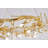 10-Light Gold Aluminum Chandelier With Clear Glass Drops