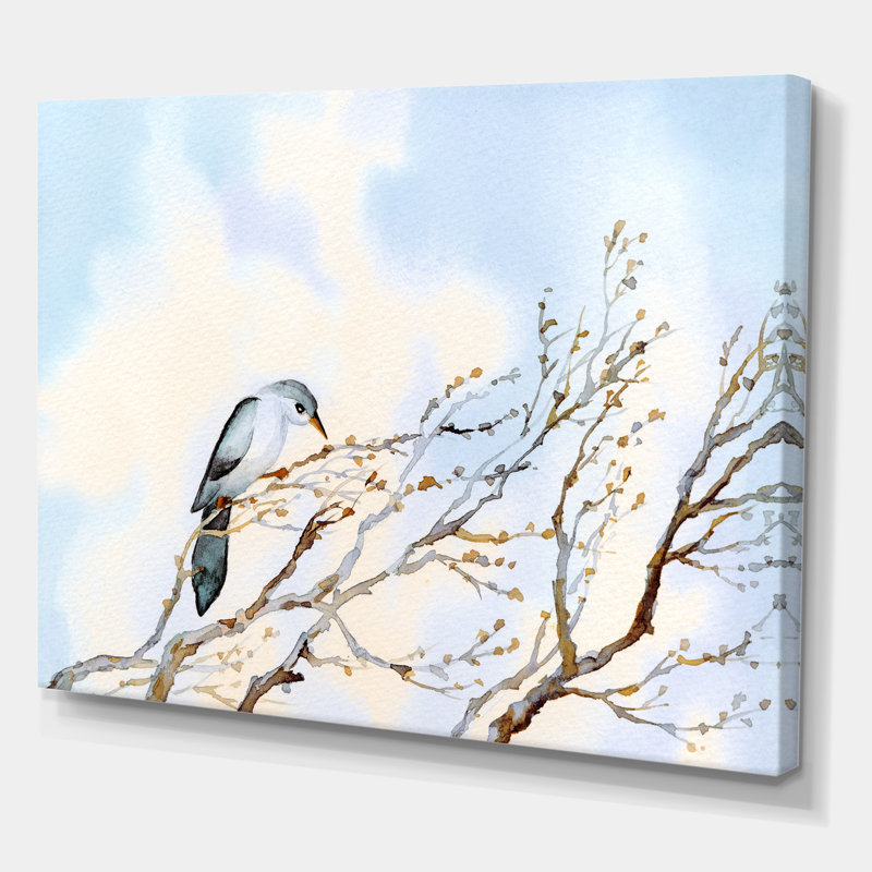 Big Old Dead Barren Twig Yard - peinture sur toile, H 12 po x l 20 po x p 1 po, Toile tendue