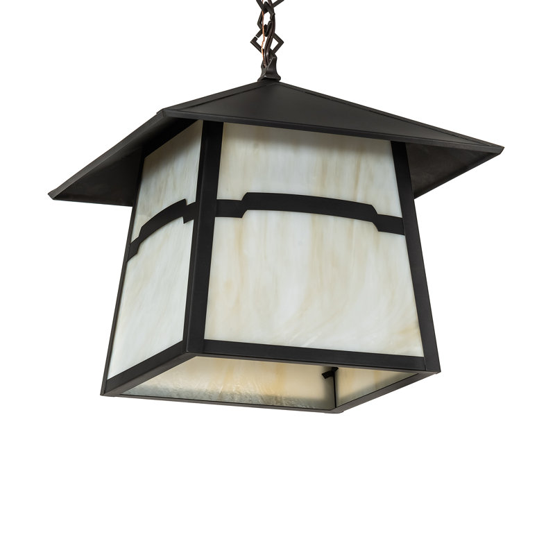 Luminaire suspendu carré / rectangulaire brun clair à 1 lumière Analeise