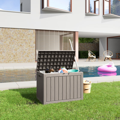 Emperic Design 45 Gallon Water Resistant Resin Lockable Deck Box by Emperic Design