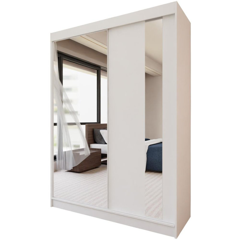 Daneysha 2 Door Sliding Wardrobe, White