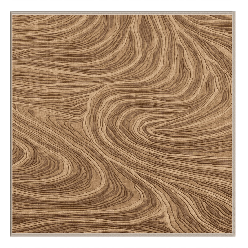 Tapis brun lavable à la machine, Square 6'