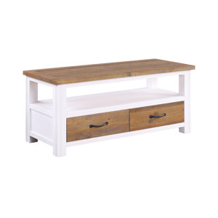 Splash Of White Solid Wood TV Stand