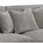 Canapé modulaire réversible en velours côtelé gris Tavia avec 6 coussins