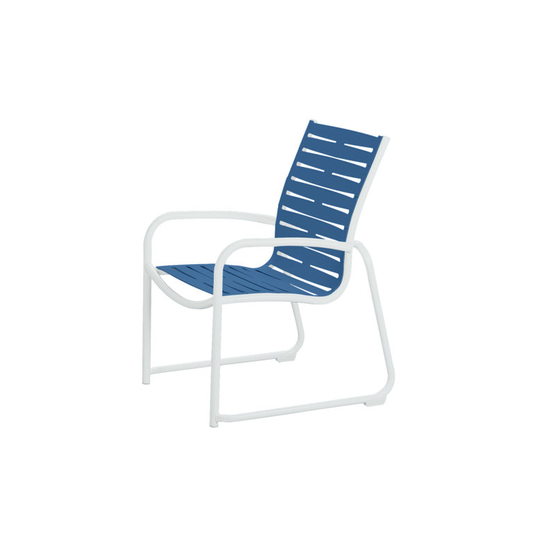 Chaise de patio empilable Millennia EZ SPAN ™, Bleu royal, Neige