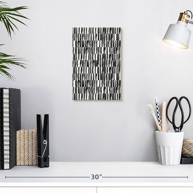 B And W Stripes, 12" H x 8" W