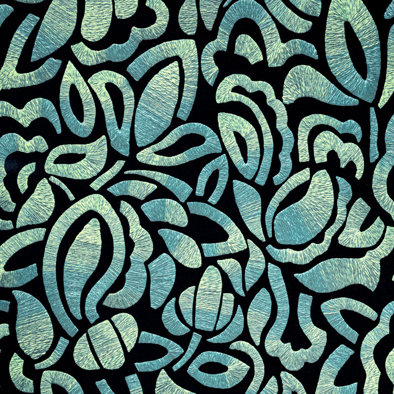 Rouleau de papier peint Lana, Bleu marine / Noir