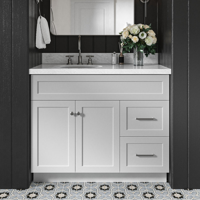 Ensemble de meuble-lavabo simple 43 po Abell, Gris