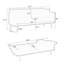 Futon-lit de 70,1 po, canapé-lit double convertible avec accoudoirs rabattables pour les salons et les petits espaces