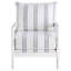 Chaise à rayures blanches et bleu marine, rehaussant l'ambiance de l'espace principal, siège traditionnel et d'appoint - Revêtement en tissu