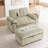 Double Recliner Sofa with USB Charging and Storage Ottoman-1065744522