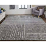 Chafic Hand Knotted Cotton/Wool Silver Gray/Ivory Area Rug