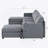Modern Large Sectional Sofa, U-Shape Modular Sectional Couch With Storage Function-723281982