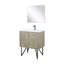 30 po L x P 20 po Meuble-lavabo rustique pour la salle de bain, comptoir en marbre, robinet en métal, miroir 28 po-606218168