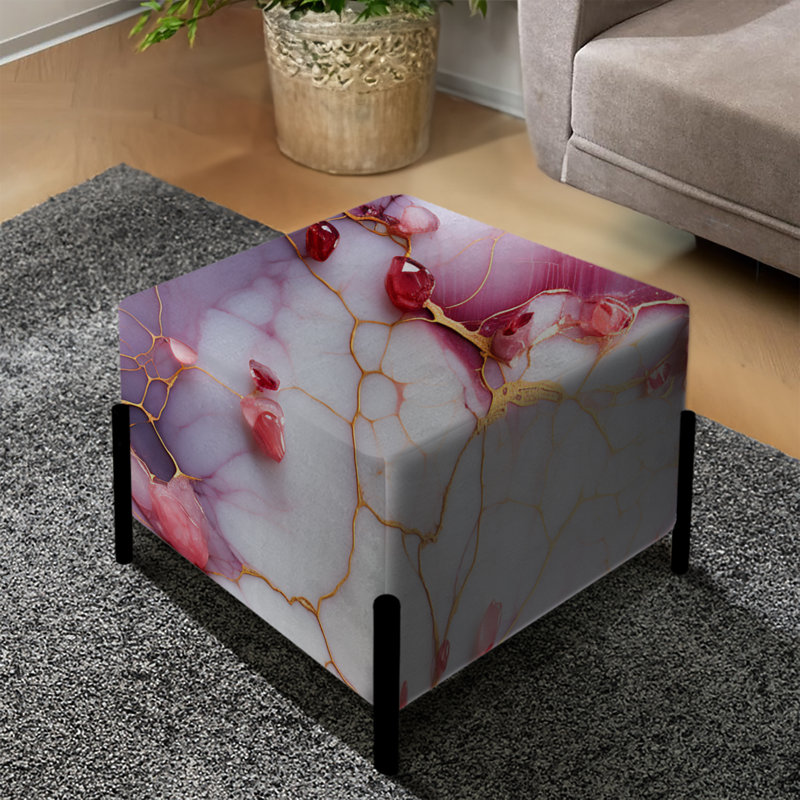 Fantasy Marble Pattern - Marble Square Ottoman