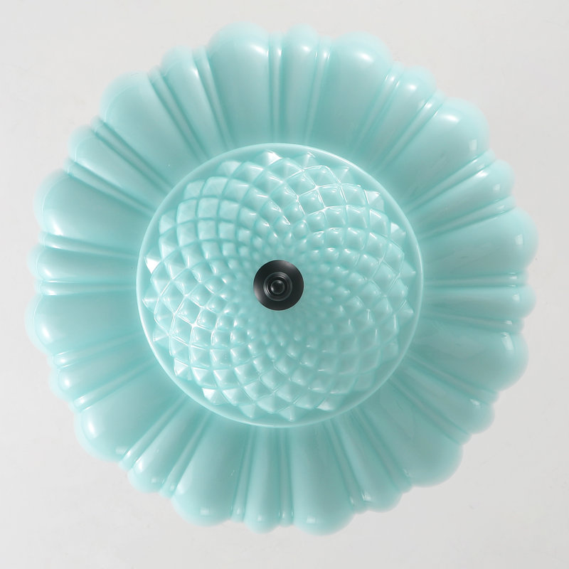 Baptiste Belby 1 - Light Schoolhouse Pendant Light With Mint Green/milk Glass Shade For For Bedroom, Dining Room, Hallway, Kitchen Island