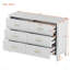 Commode 6 tiroirs avec poignée en métal pour chambre à coucher Pellenberg, armoire de rangement avec tiroir à rayures verticales-1167113136