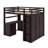 Full Size Loft Bed With Drawers,Desk And Wardrobe-872577855