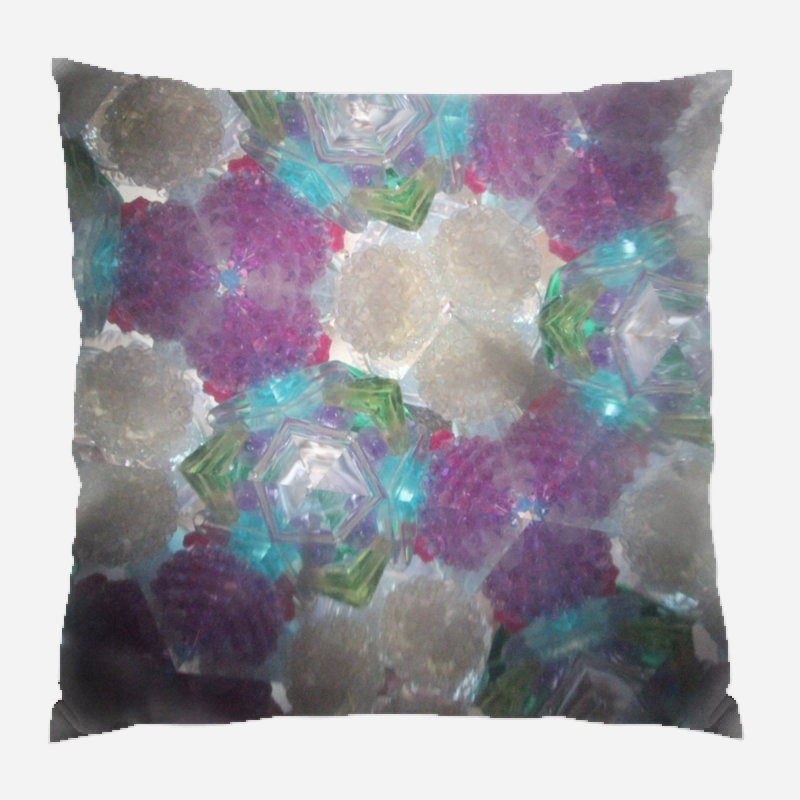 Geometric Microsuede Reversible Throw Pillow