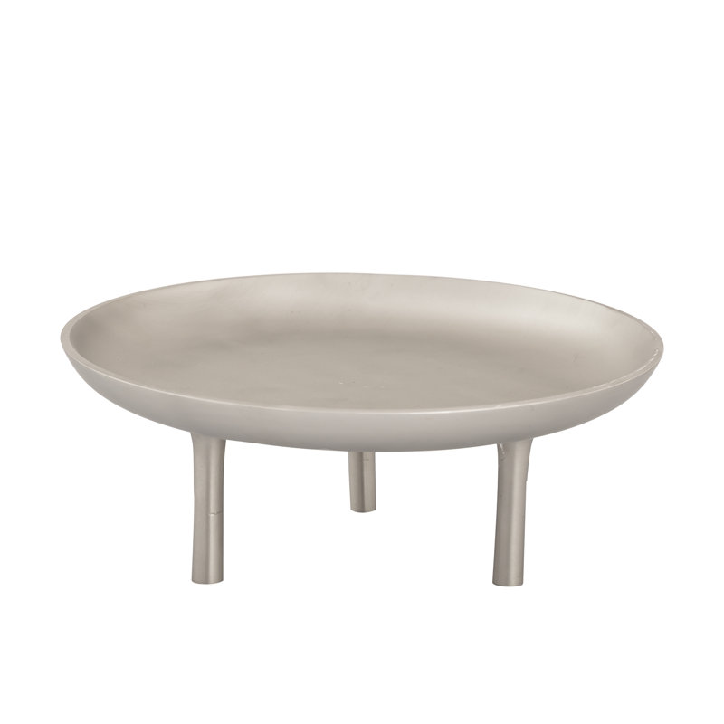 Assiette Kiser - petit nickel, H 4 po x l 9,5 po x P 9,5 po, Nickel brossé